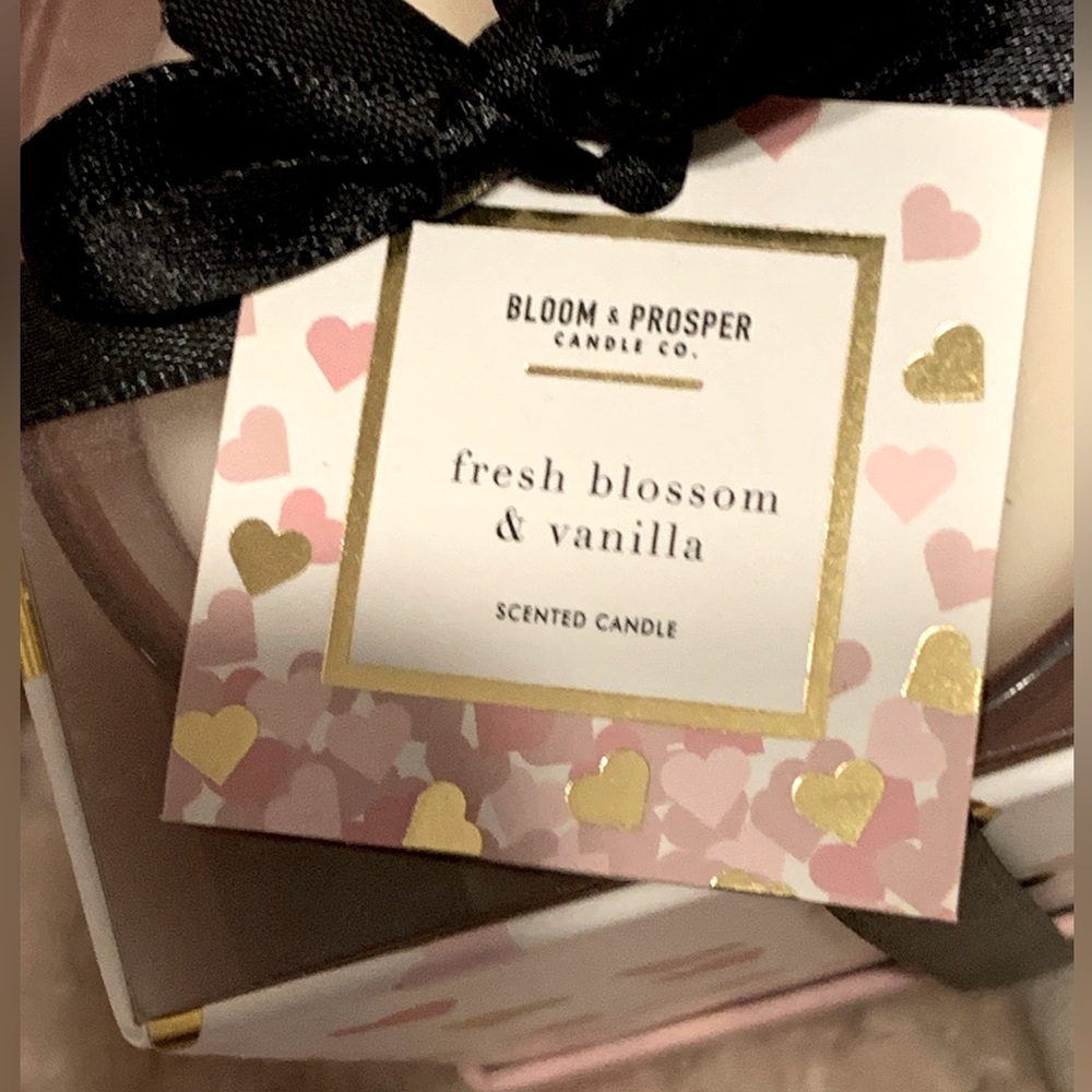 Bloom and Prosper Fresh Blossom and Vanilla Candle.